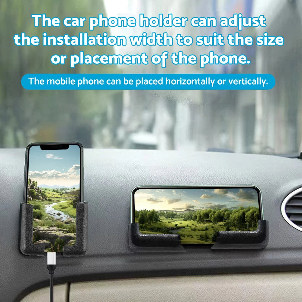 Dashboard Phone Holder for Universal Fit (Adjustable, Self Adhesive)