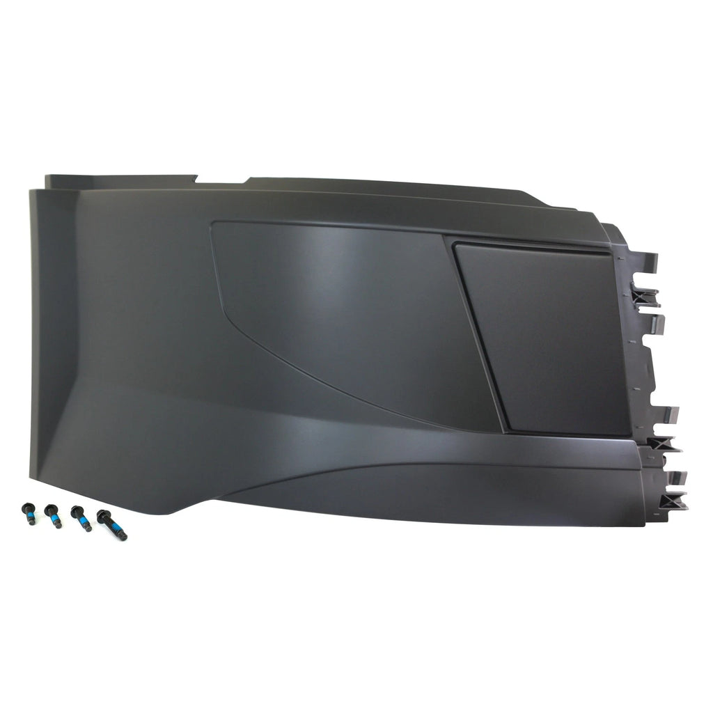 Replacement Plastic Passenger Side Front Bumper Corner w/o Fog Lamp Hole