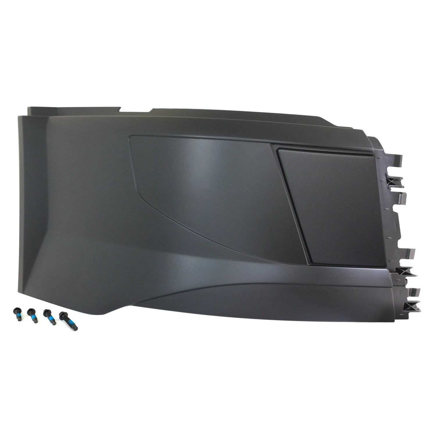 Replacement Plastic Passenger Side Front Bumper Corner w/o Fog Lamp Hole