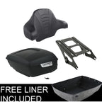 Matt Black Trunk Pad Mount Rack for Harley Touring Road Glide (2014–2025)