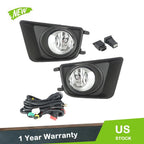 Set of 2 Fog Lamps Assembly with Switch, Bulbs, Wiring for Toyota Corolla (2012–2015)
