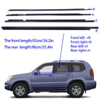 Set of 4 Weatherstrip Window Moulding Trim Seals for Lexus GX470 (2003–2009)