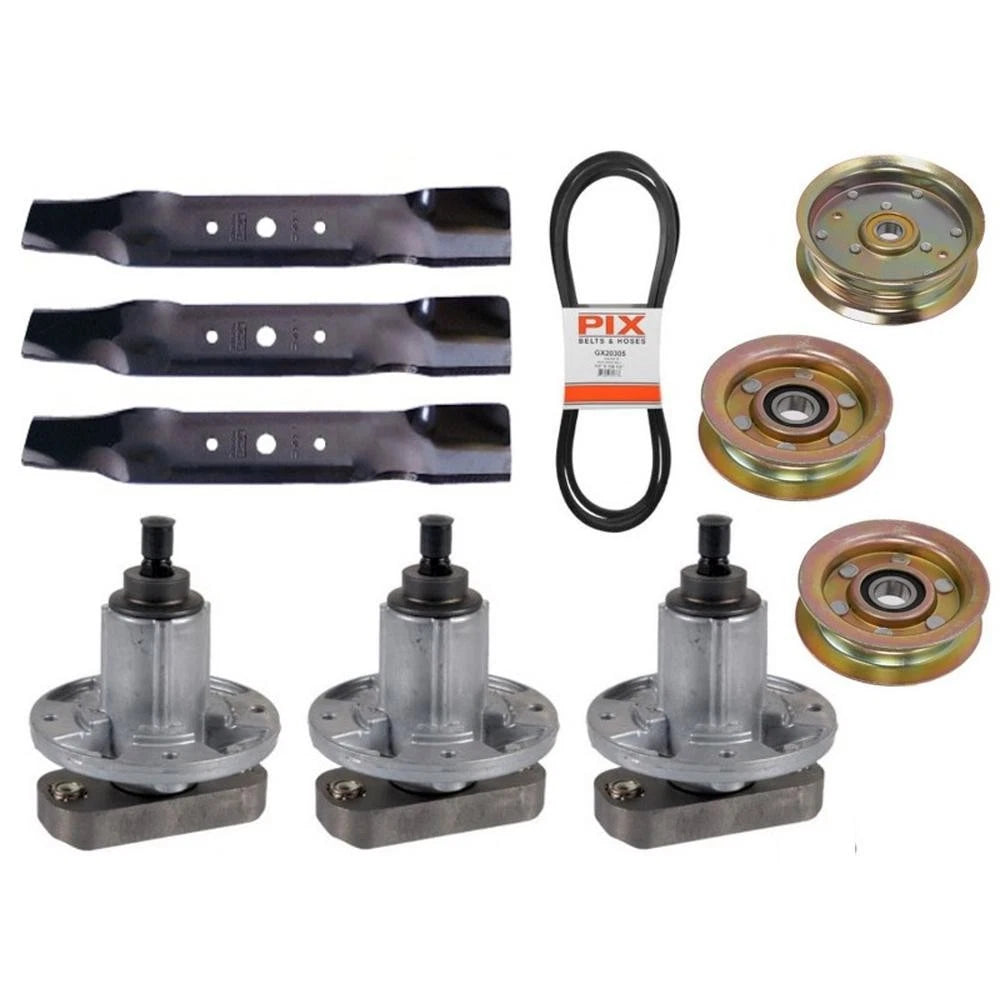 Rebuild Kit for John Deere L130 (2003–2006) - Spindles, Blades, Belts, Idlers