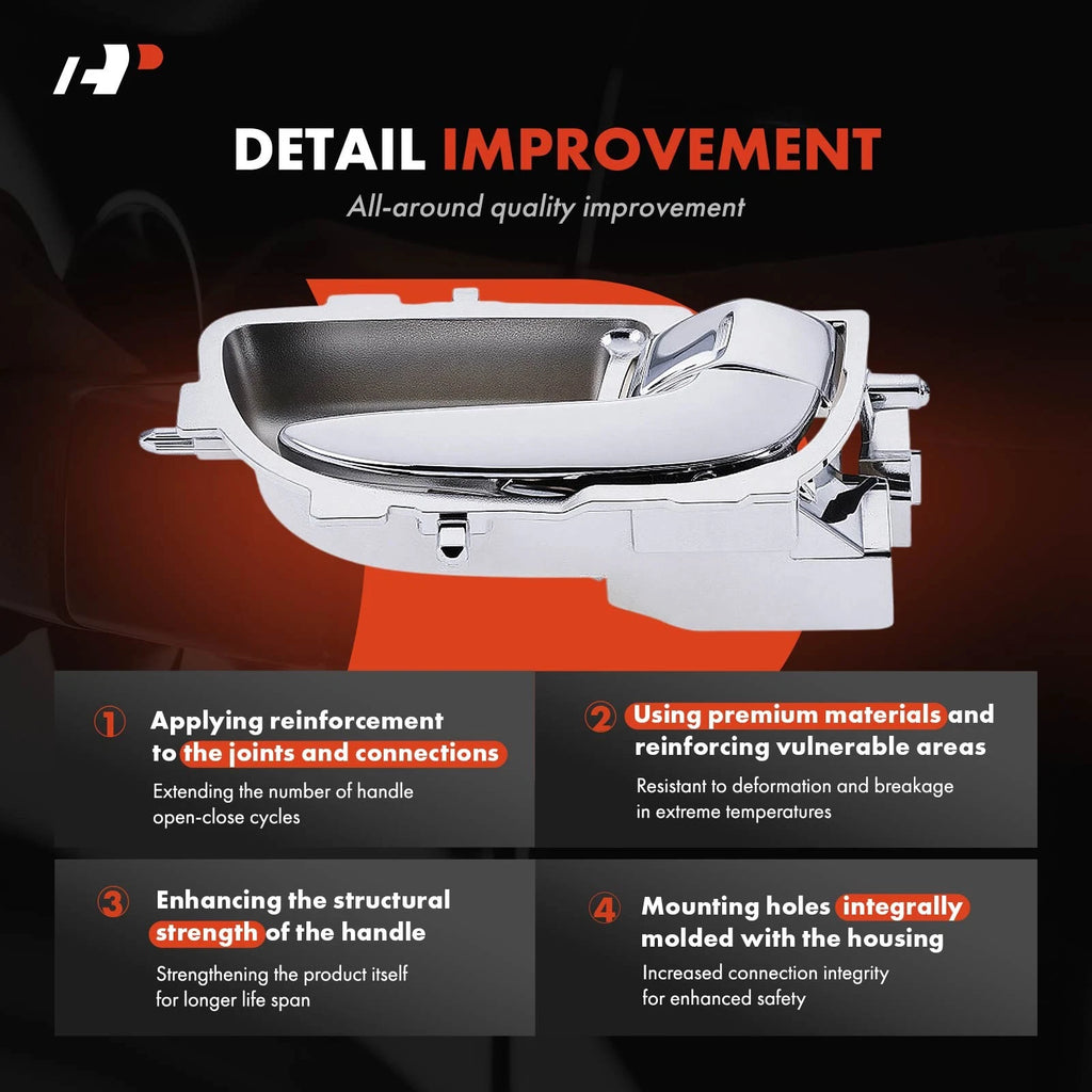 Right Chrome Interior Door Handle for Toyota Yaris (2007-2016)
