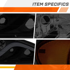 LED DRL Headlight Lamps for Pontiac Grand Am (1999–2005) Smoked Housing Amber Corner