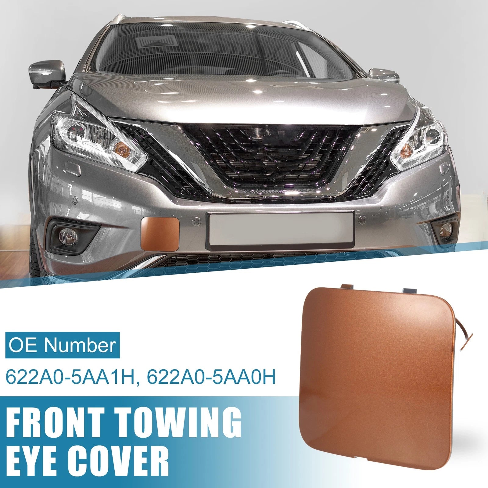 Front Bumper Tow Hook Cover for Nissan Murano (622A0-5AA0H, 622A0-5AA1H)