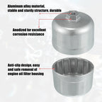 86mm 16 Flutes Oil Filter Wrench for BMW Volvo Silver Tone