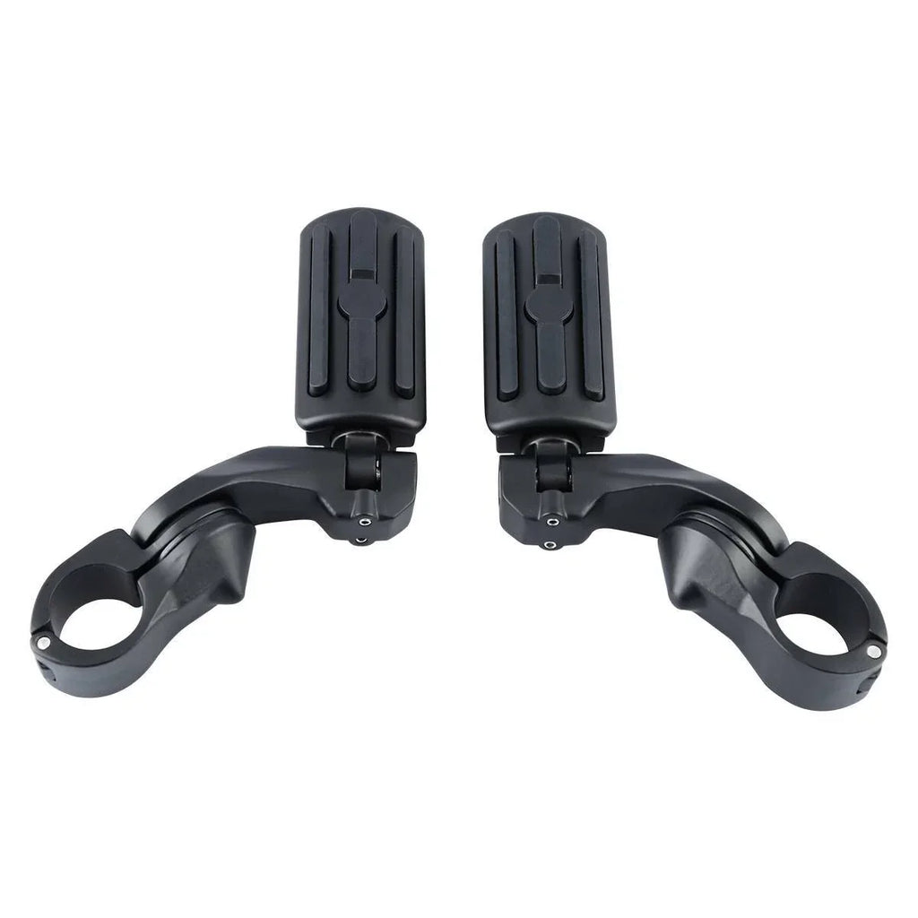 1-1/4" Matte Short Angled Highway Engine Guard Footpegs for Harley
