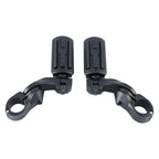 1-1/4" Matte Short Angled Highway Engine Guard Footpegs for Harley