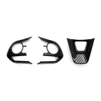 3pcs Carbon Fiber Steering Wheel Trim Cover for Toyota Corolla (2019–2024)