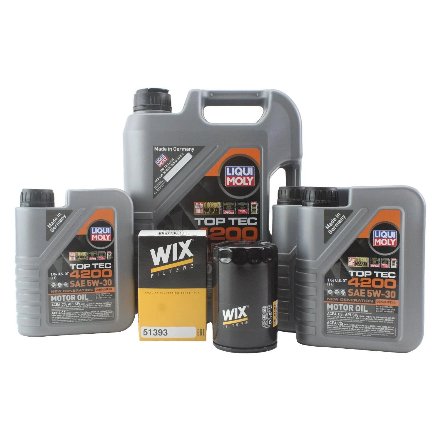 8L Liqui Moly Top Tec 4200 5W-30 Engine Oil Change Kit for Audi RS6 (2003–2010)