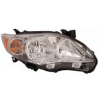 Head Light Assembly Passenger Side Replacement w Chrome Bezel for