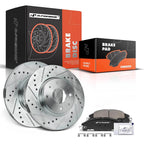 Set of 6 Drilled Brake Rotors & Pads for Ford Focus (2008–2011)