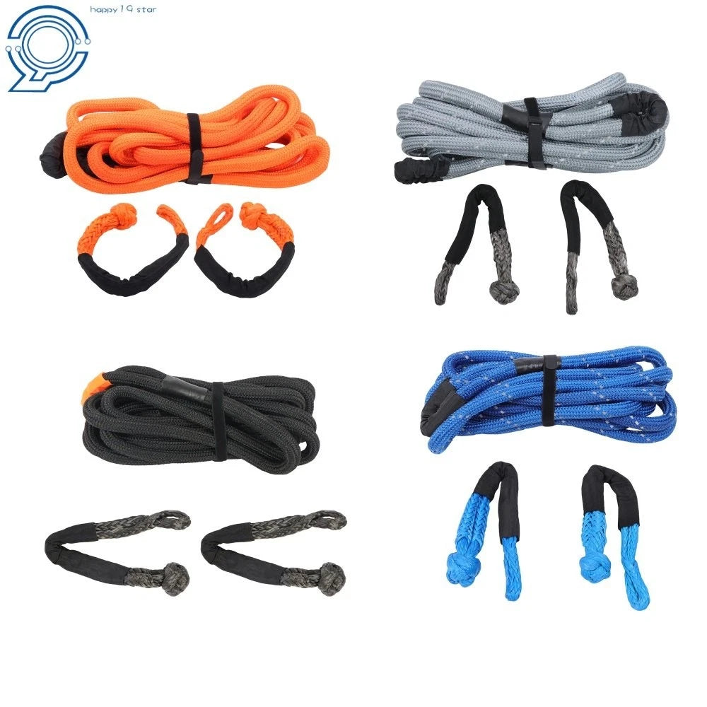 Kinetic Recovery Tow Rope 1" x 30' with 2 Soft Shackles for Car Truck