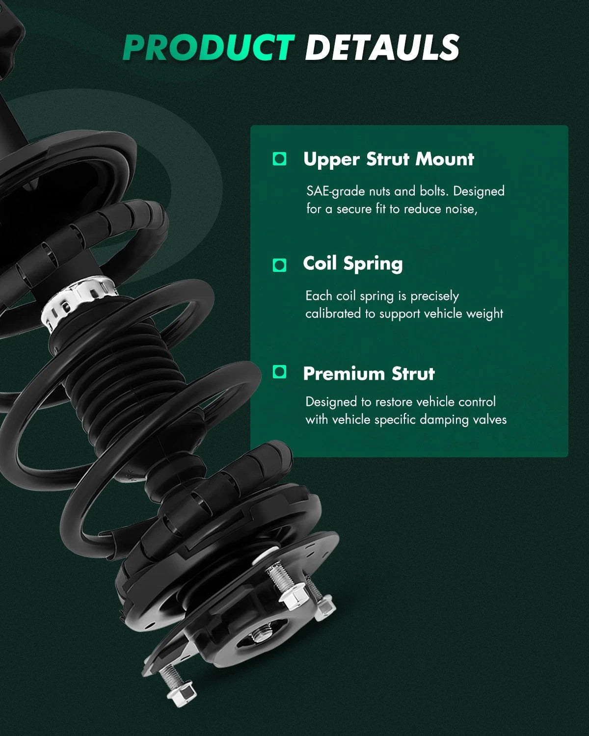 2X Front Struts Coil Springs & 2X Rear Shocks for Lexus ES300 Camry (2002–2003)