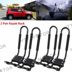 2 Pairs Roof Mount J-Bar Rack for Kayak Carrier Boat Ski Surf Snowboard