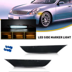 LED Front Bumper Side Marker Light for Infiniti G35 (2003–2006) Smoke