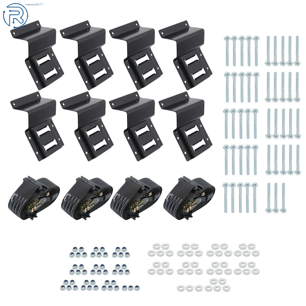 2 Pack E Track System for Trucks Vans (9' Ratchet Strap)