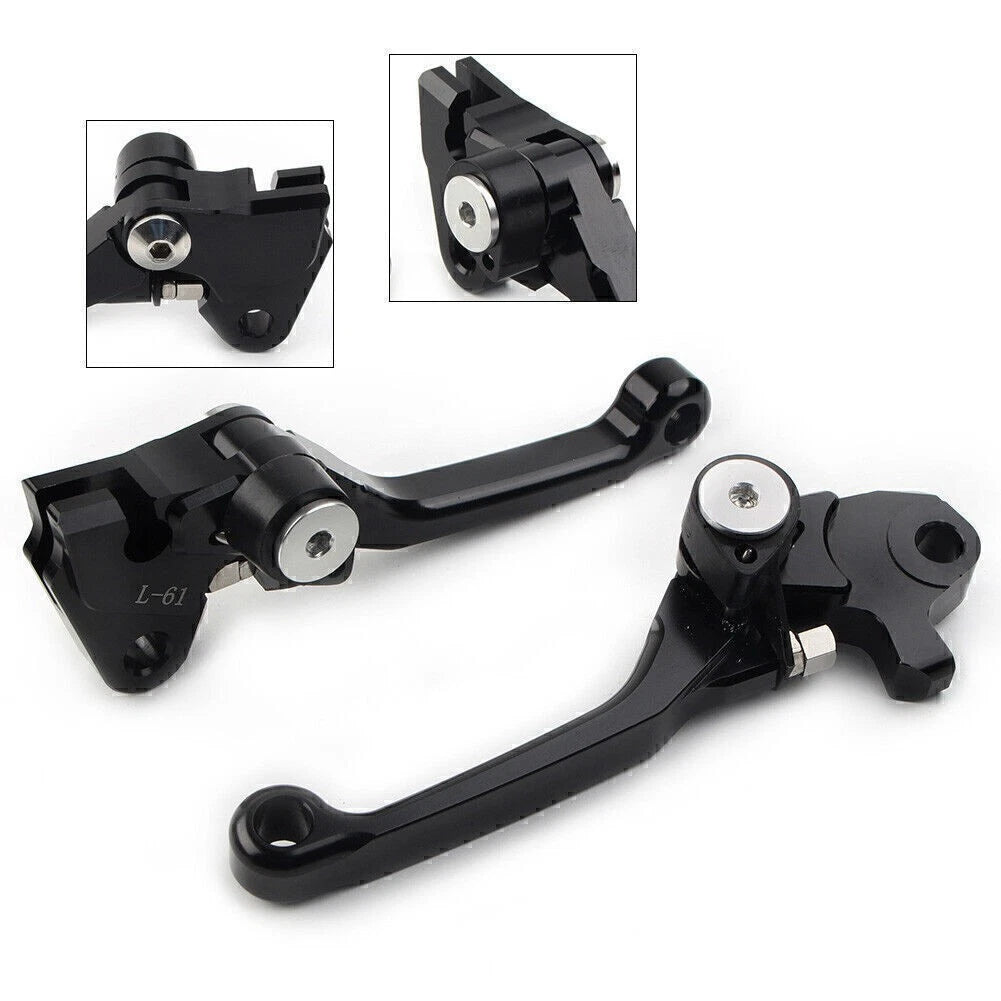 Pivot Brake Clutch Levers for Kawasaki KX250F KX450F (2004–2019) Black