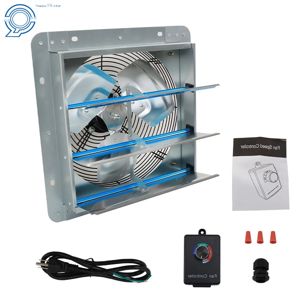 12" Wall Mounted Exhaust Fan for Home Use (High Speed)