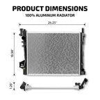 Aluminum Radiator for Dodge Ram 1500 2002–2004, Ram 3500 2003 (2479)