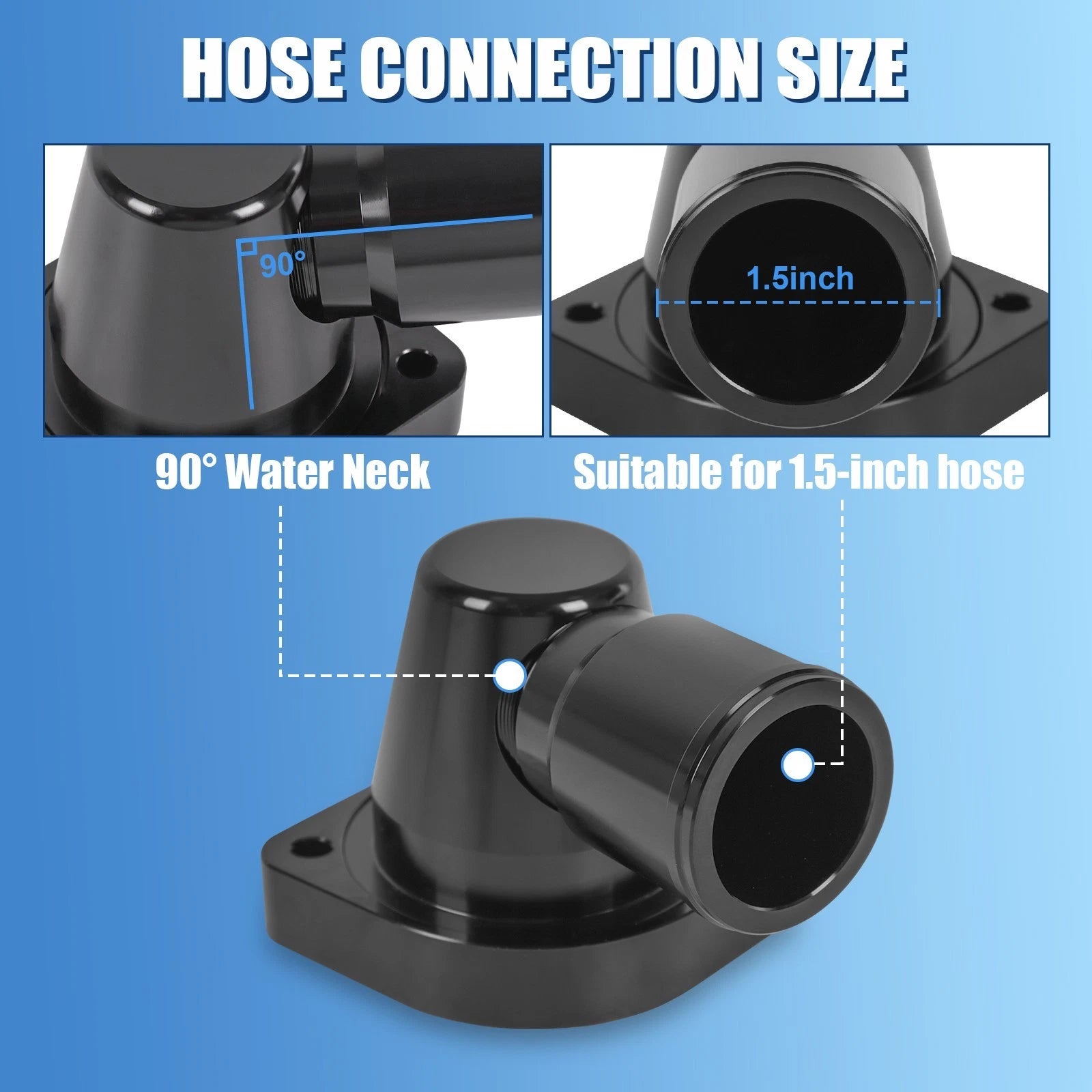 Billet Swivel Thermostat Housing for GM LS Engine (90)