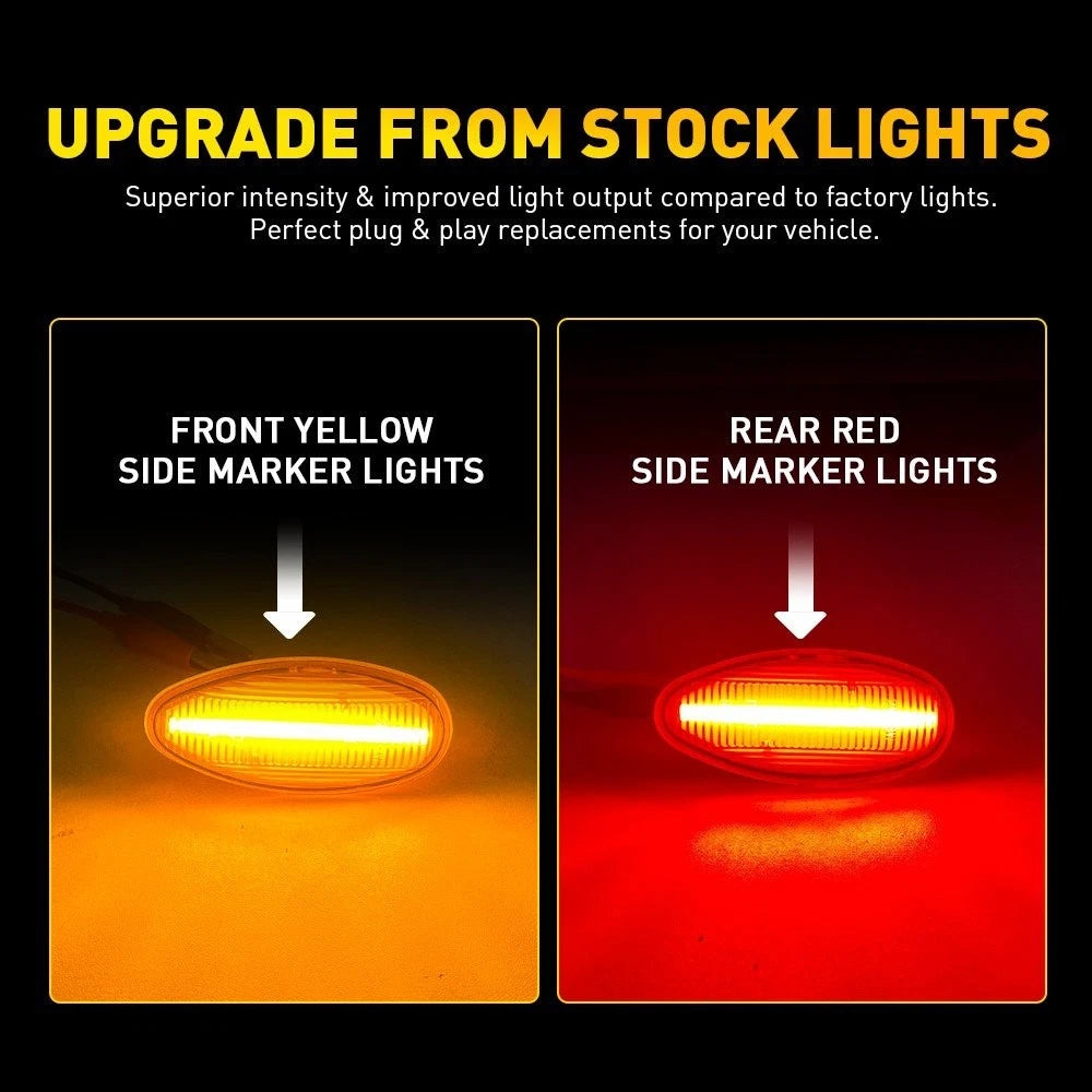 Set of 4 LED Fender Side Marker Lights for Chevy Silverado Sierra (2001–2004)