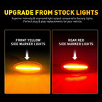 Set of 4 LED Fender Side Marker Lights for Chevy Silverado Sierra (2001–2004)