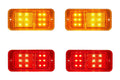 LED Side Marker Lights Set for 1968-1972 Chevy GMC Truck Red Amber