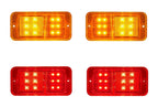 LED Side Marker Lights Set for 1968-1972 Chevy GMC Truck Red Amber