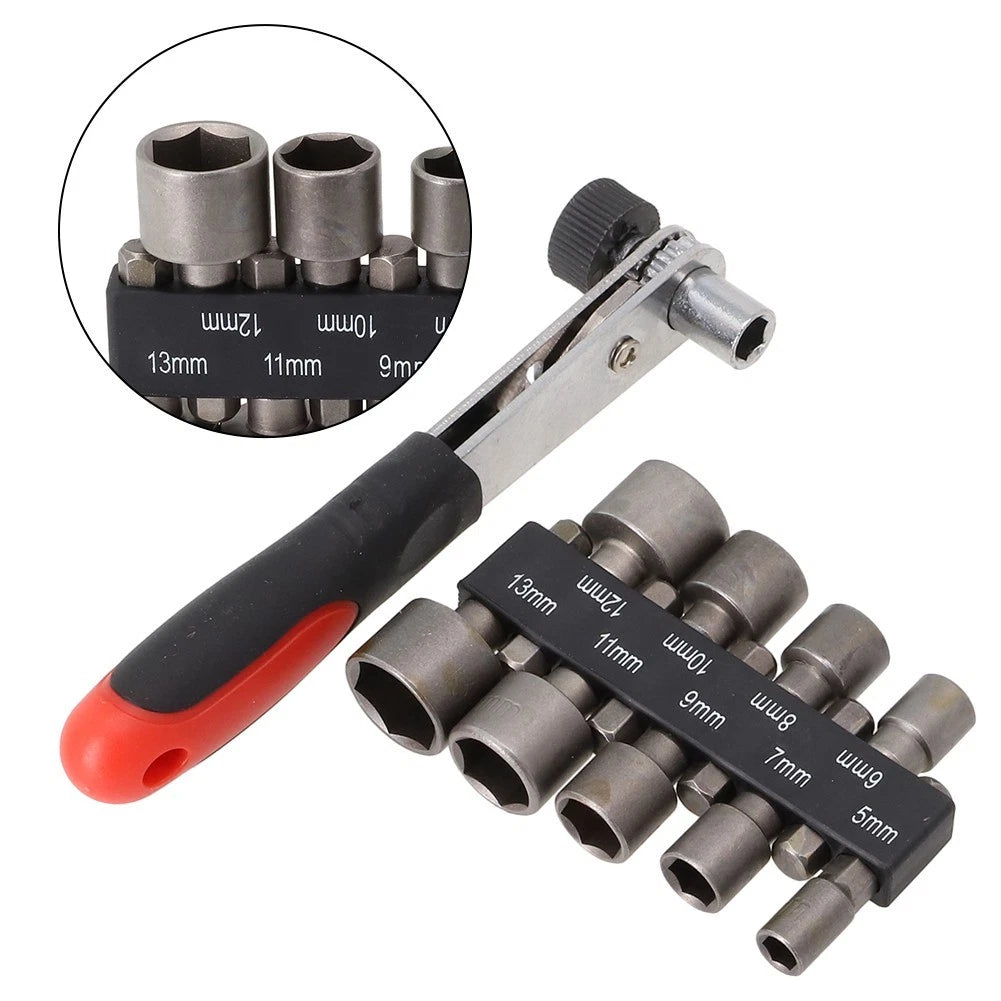 Socket Wrench Hand Tool 1/4 Inch Power Nut Driver for