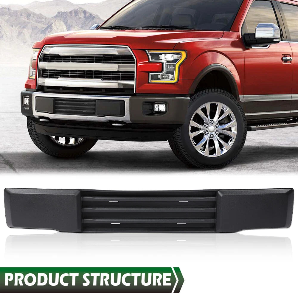 Front Center Bumper Molding Trim Panel for Ford F-150 (2015–2017) Black