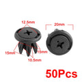 50 Pcs 10mm Push Screw Rivets Clips for Car Door Panel