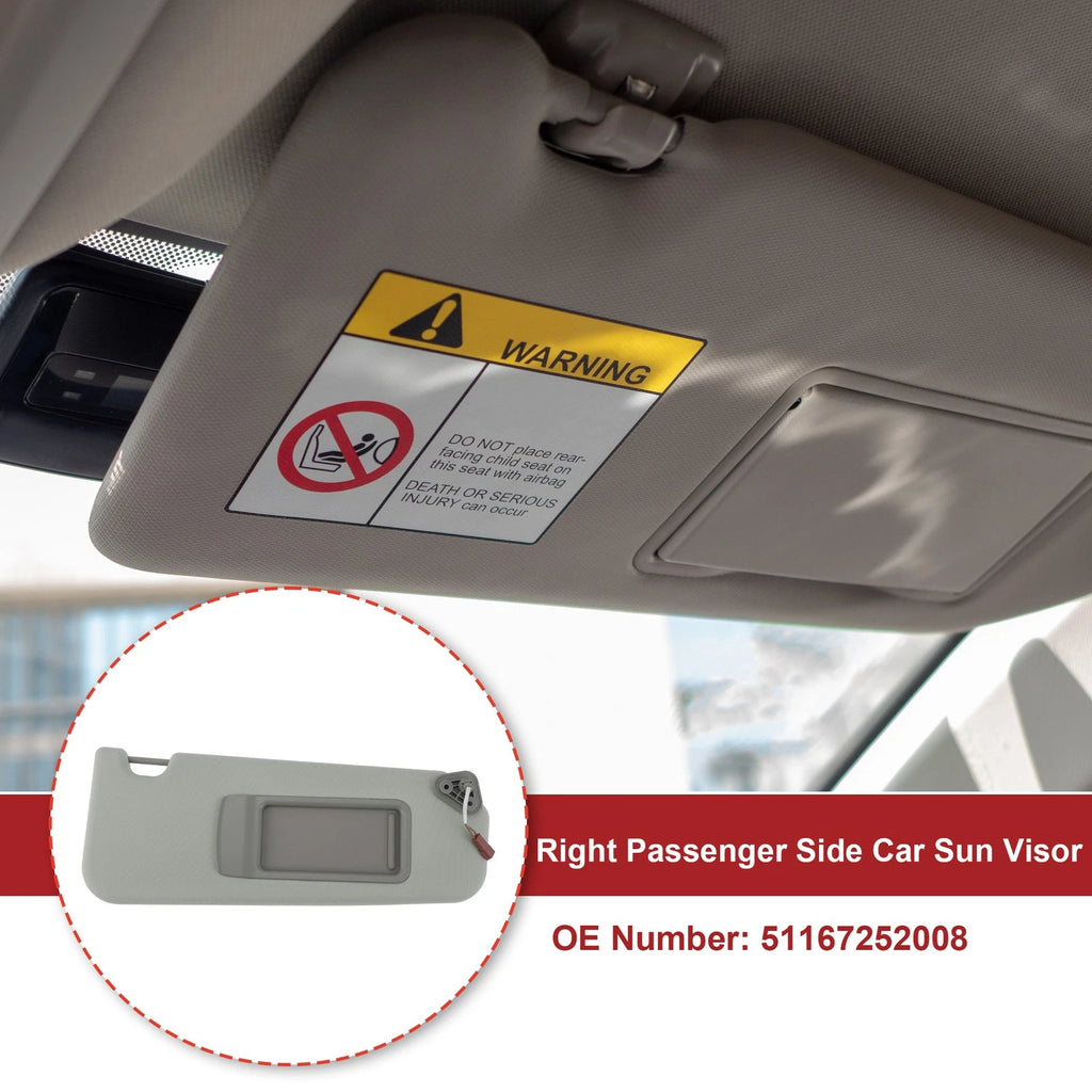 Right Sun Visor for BMW 3 Series E90 E91 (2005–2013) No. 51167252008