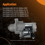 Starter Motor for Infiniti G25 G37 2008–2013, Nissan 370Z 3.7L