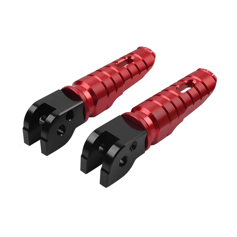 Red Passenger Rear Footrests Pegs for Ducati Monster 696 2008-2014, 796 2011-2014