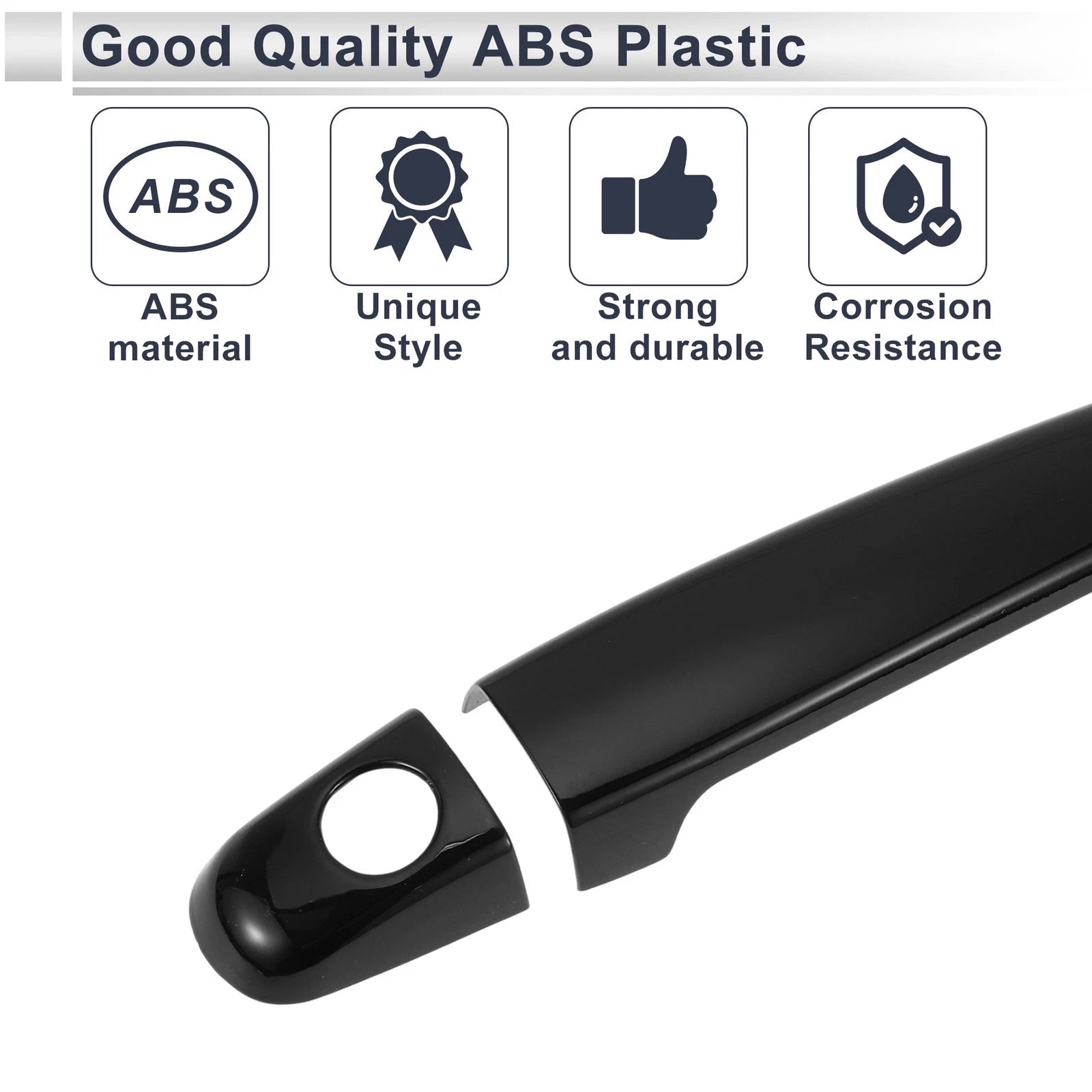 Door Handle Cover Trim for Toyota Highlander (2014–2019) Black