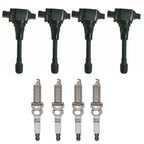 4X Ignition Coils + 4X Iridium Spark Plugs for Nissan Versa (2007–2012)