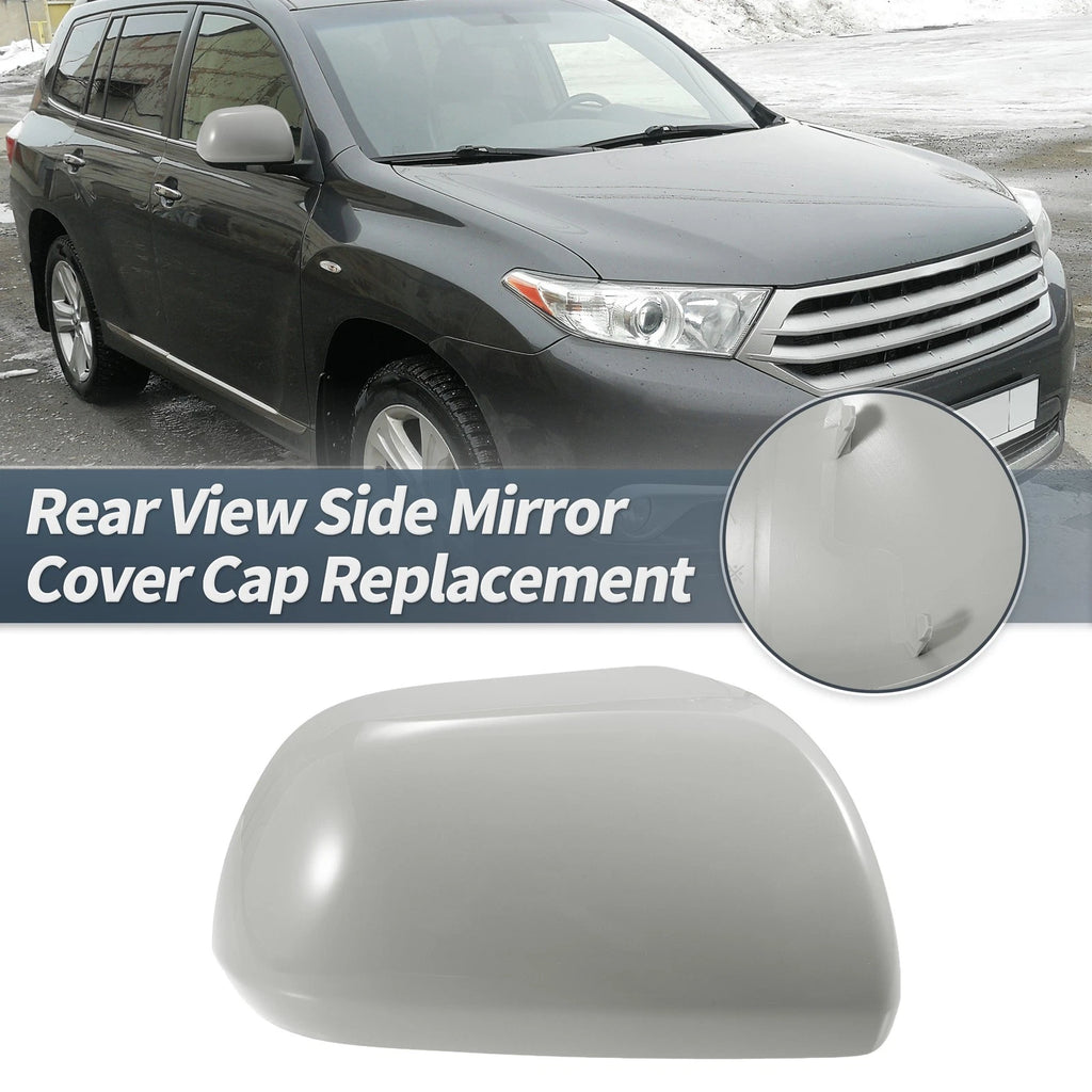 Right Side Mirror Cover Cap for Toyota Highlander (2009–2014) Gray
