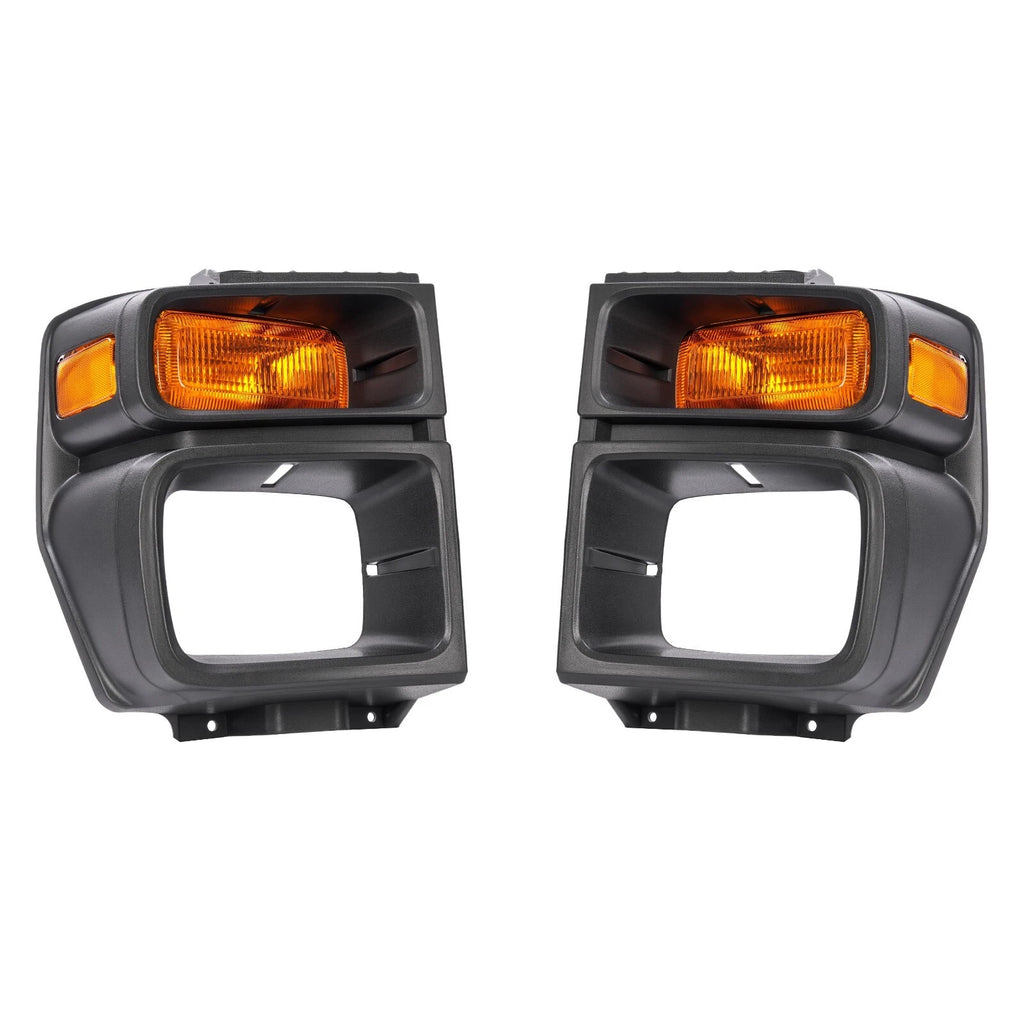 Set of 2 Headlight Trim Bezels for Ford E150 E250 E350 (2008-2014)