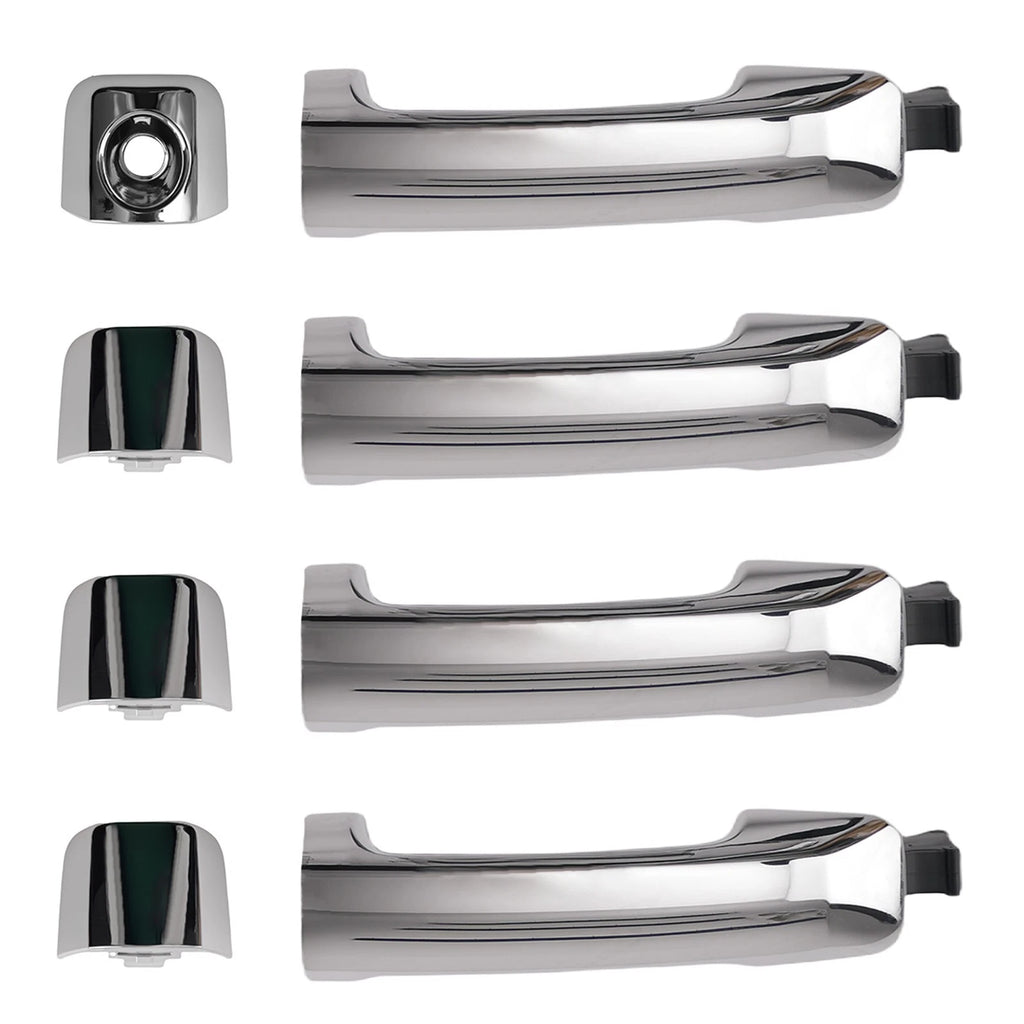 Door Handle Front Rear for Toyota Tundra 5.7L (2007–2019) Silver Plastic