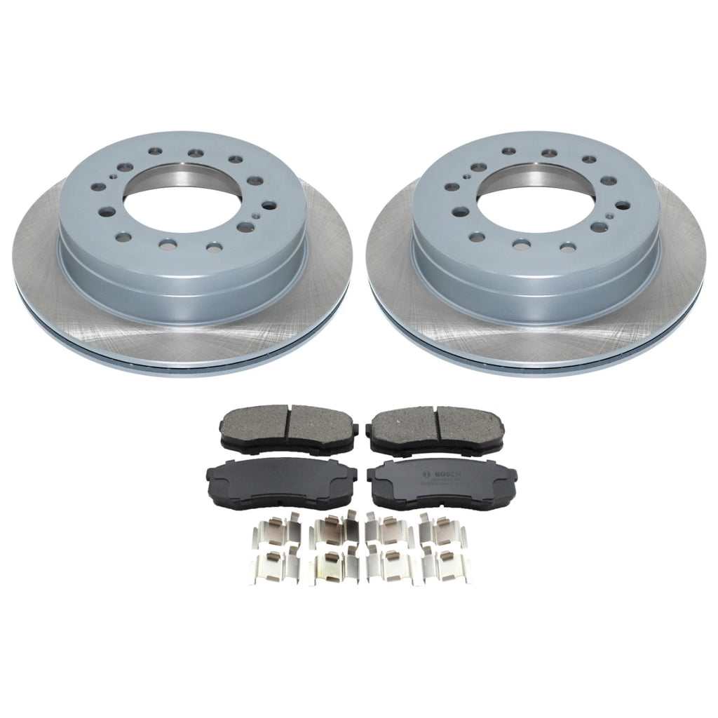 DuraGo Rear Rotors & Bosch QuietCast Ceramic Brake Pads Kit for FJ Cruiser (2007–2014)