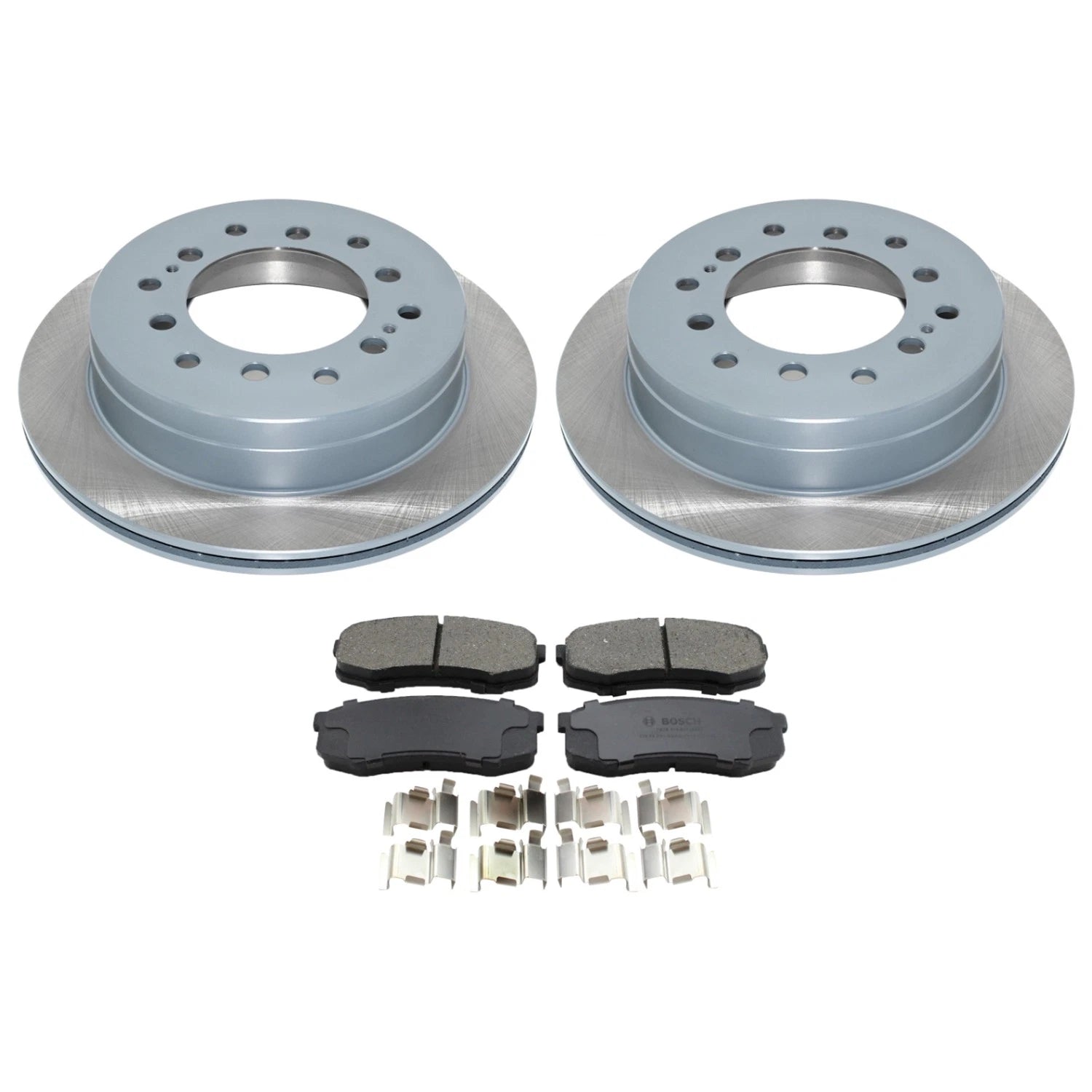 DuraGo Rear Rotors & Bosch QuietCast Ceramic Brake Pads Kit for FJ Cruiser (2007–2014)