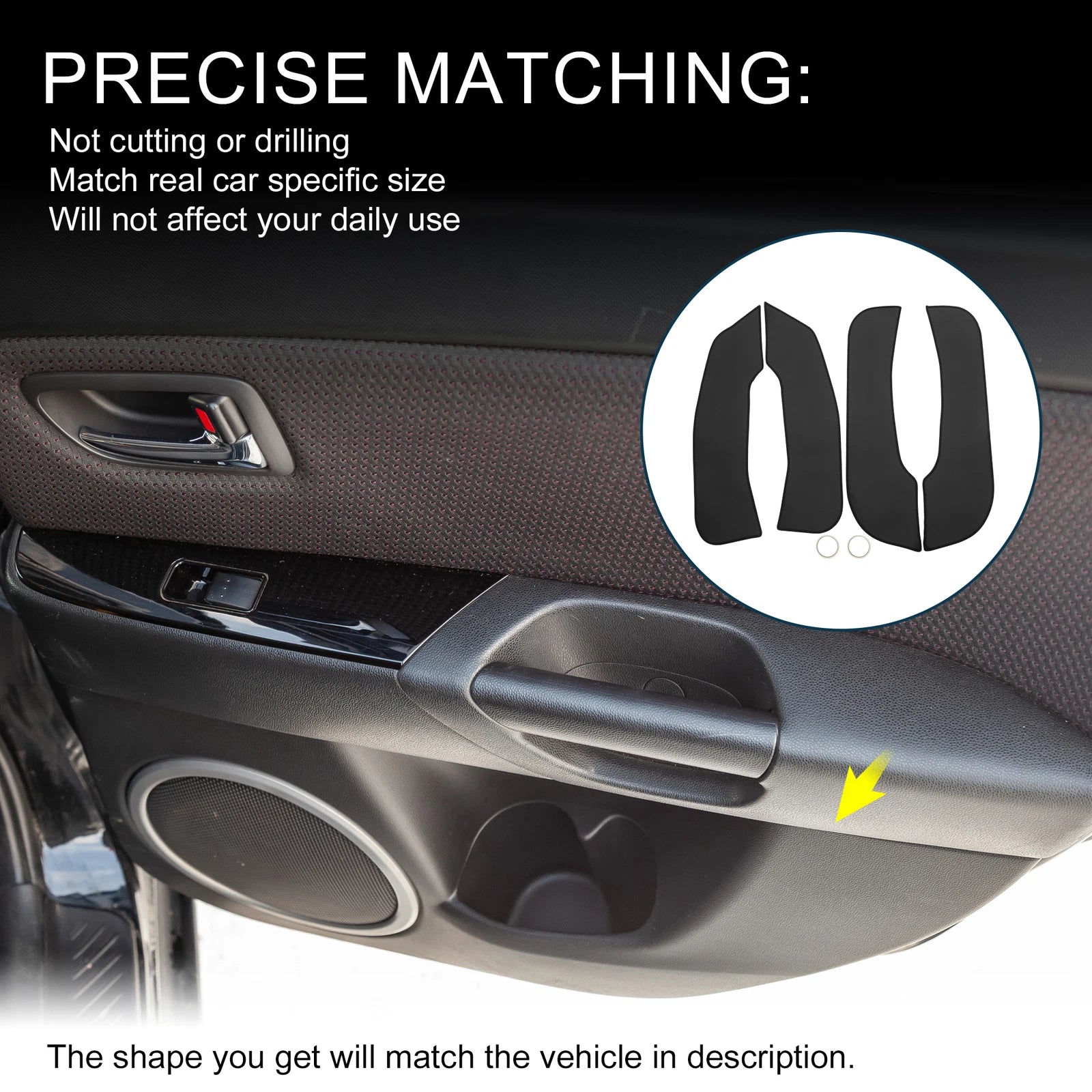 Car Door Leather Anti Kick Pad Sticker for BMW 6 Series GT (2018–2023)