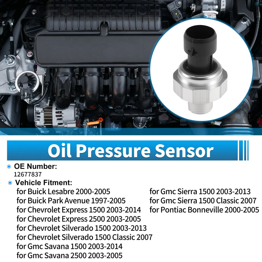 1 Pcs Engine Oil Pressure Sensor No.12677837 for Buick LeSabre (2000–2005)