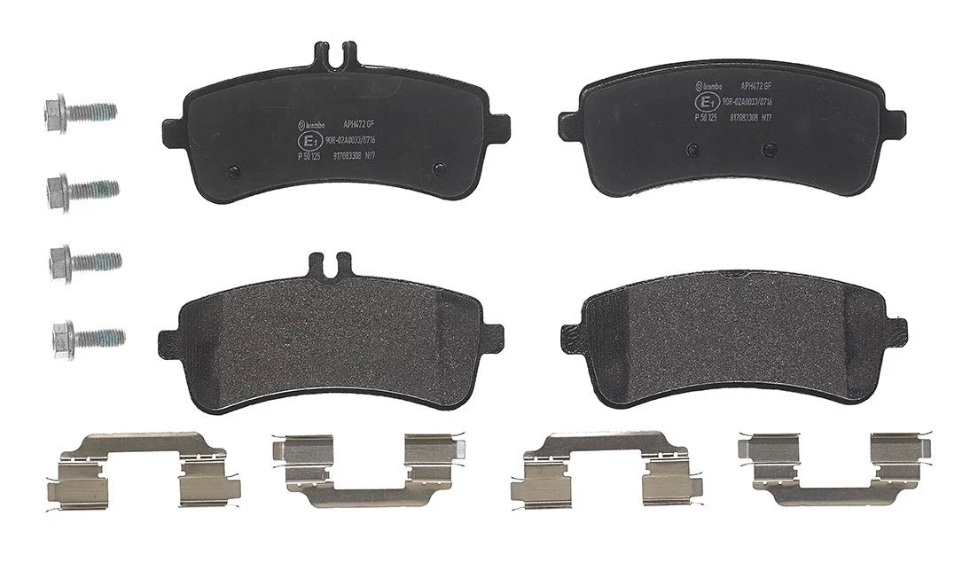 Set of 4 Brembo Rear Low-Met Disc Brake Pads for Mercedes C190 R190 W222 C217 R231