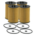 Set of 4 Wix WL10056 Engine Oil Filter Kit for (Metal Free)