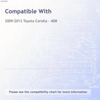 Luxury Chrome Pillar Post Trim Kit 4pc for Toyota Corolla (2009–2013)