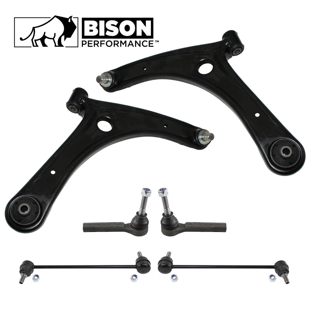 6pc Front Lower Control Arm Sway Bar Link Tie Rod Kit for Dodge