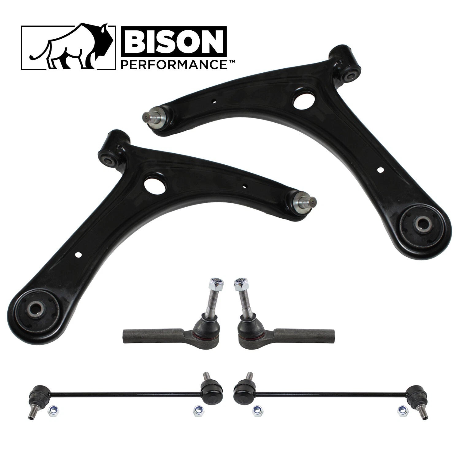 6pc Front Lower Control Arm Sway Bar Link Tie Rod Kit for Dodge